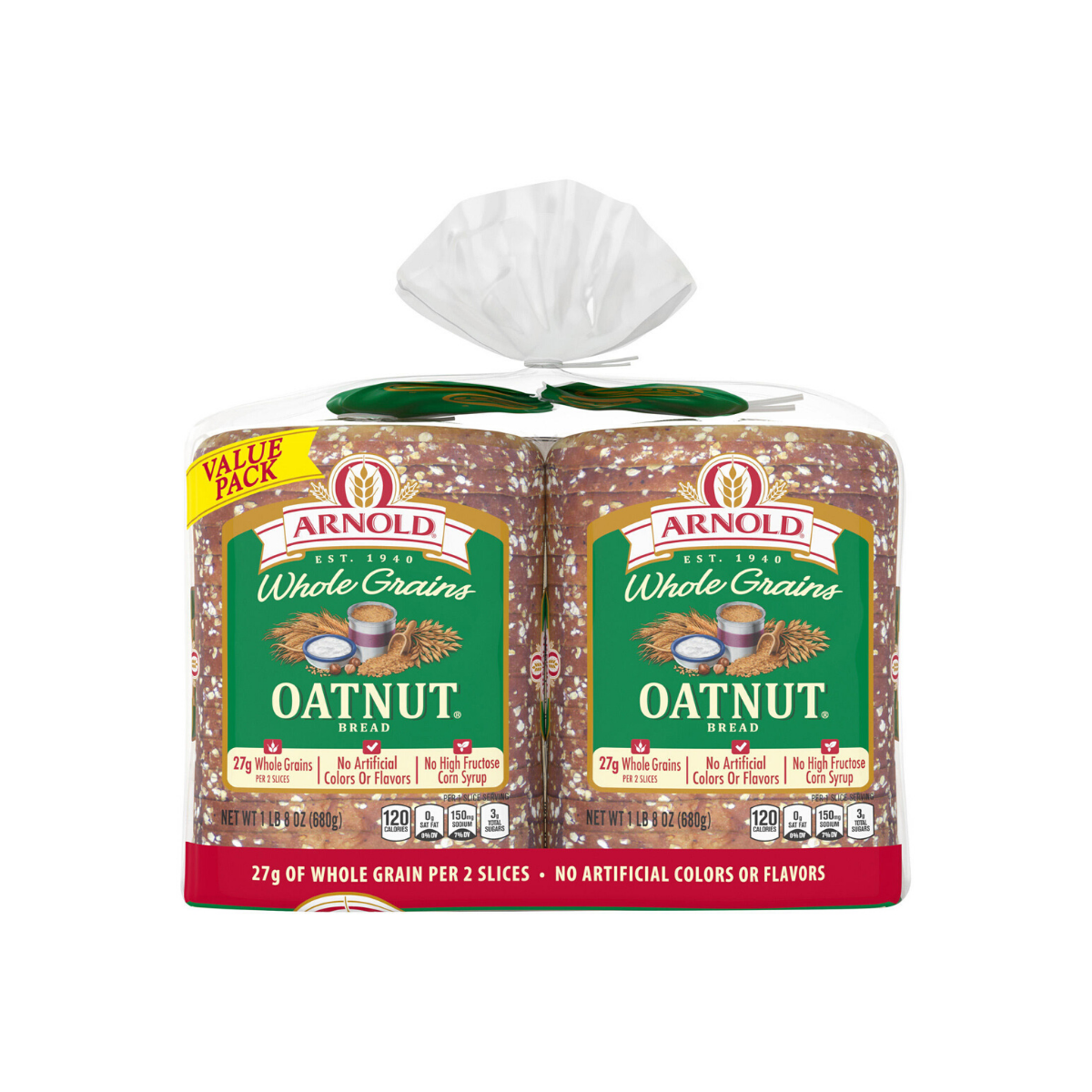Telman Arnold Whole Grain Oatnut Bread 2/pk